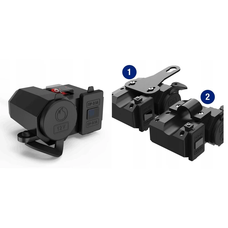 FreedConn motorkerékpárra szerelhető szivargyújtótöltő, 2 x USB QC3.0, MC1V