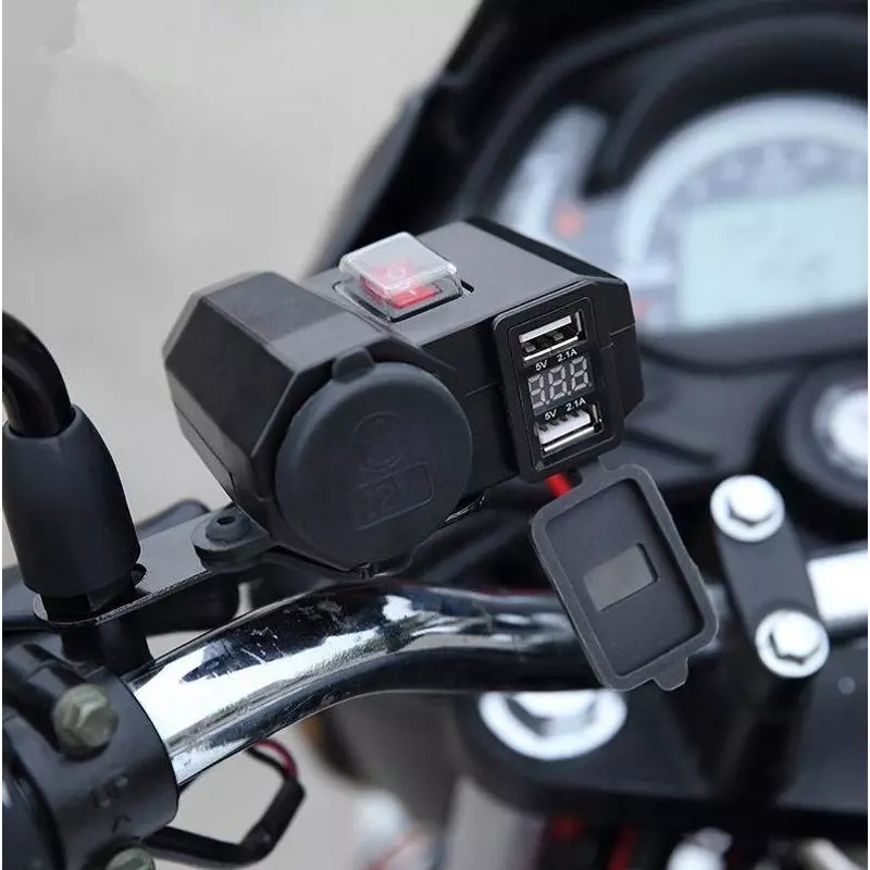 FreedConn motorkerékpárra szerelhető szivargyújtótöltő, 2 x USB QC3.0, MC1V