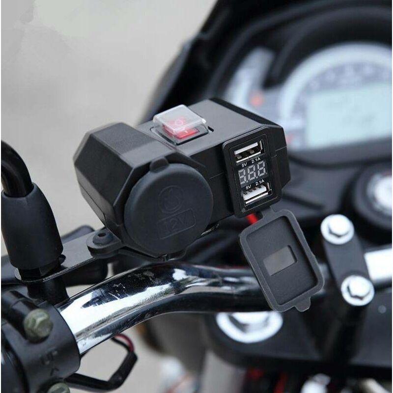 FreedConn motorkerékpárra szerelhető szivargyújtótöltő, 2 x USB QC3.0, MC1V