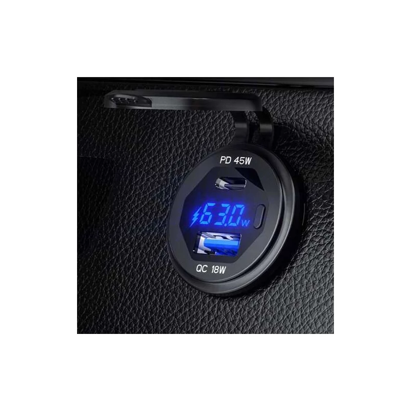 FreedConn vízálló gyorstöltő, USB + USB-C, 45W, MC3092
