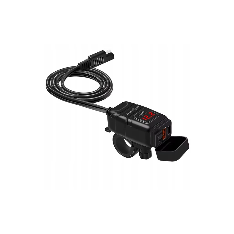 FreedConn motorkerékpárra szerelhető töltő USB+USB-C QC3.0 gyorstöltő, MC1N-PD