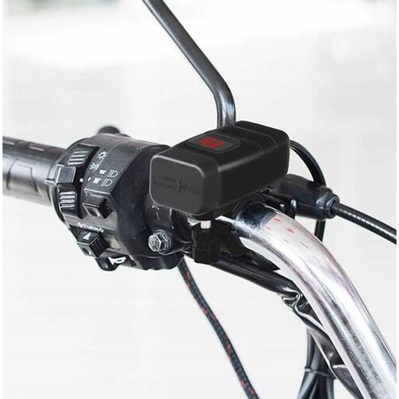 FreedConn motorkerékpárra szerelhető töltő USB+USB-C QC3.0 gyorstöltő, MC1N-PD