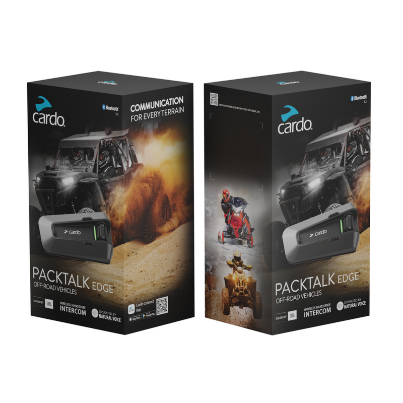 Cardo Packtalk EDGE ORV JBL DUPLA szett, off-road motoros kommunikáció