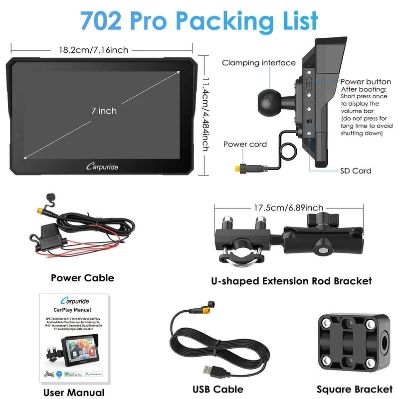 Carpuride W702 Pro CarPlay, Android Auto