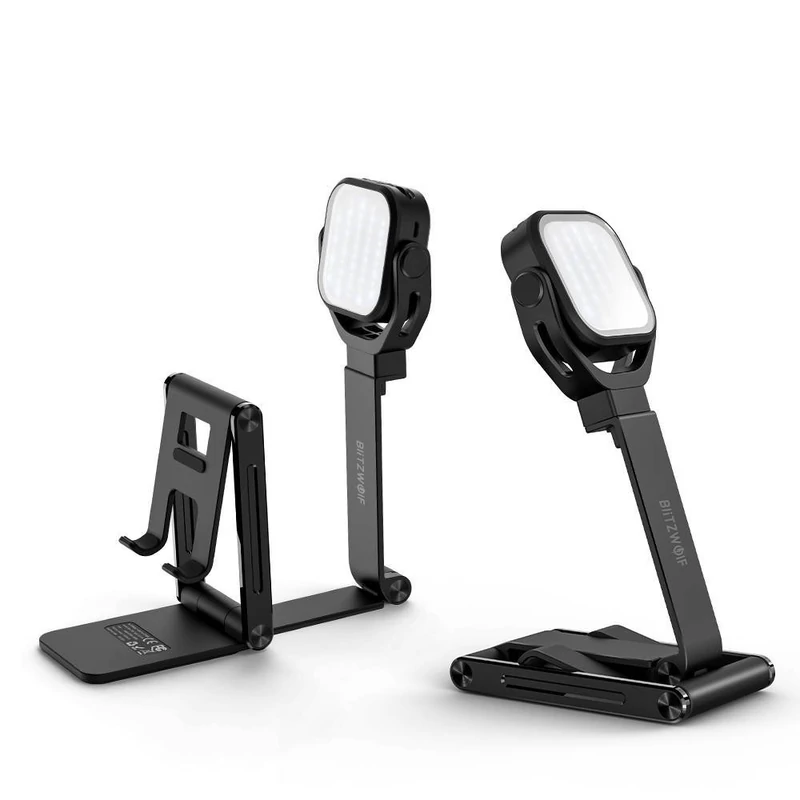 Blitzwolf BW-TS6 telefonállvány,  akkus LED lámpával