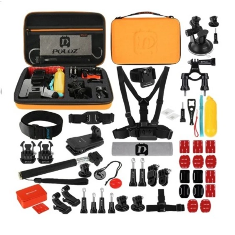PULUZ 53in1 tartozék szett, táskával GoPro sport kamerákhoz PKT26