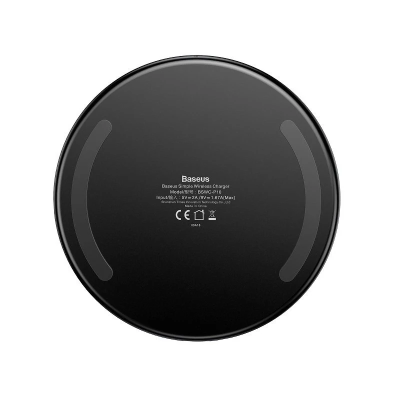 Baseus Simple Lightning vezeték nélküli töltő, 10W, átlátszó