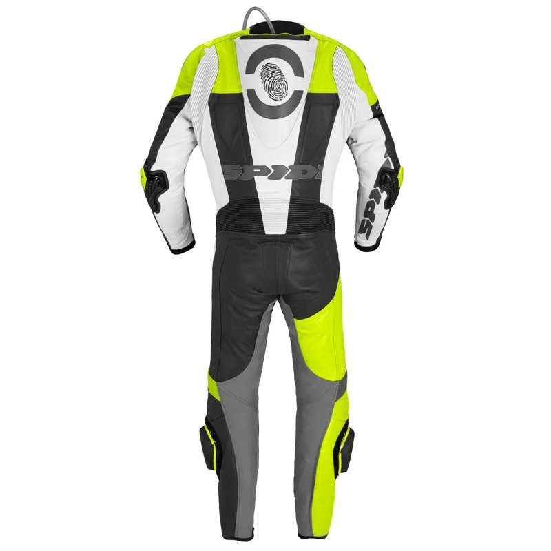 Spidi DP-PROGRESSIVE PERFORATED PRO, egyrészes motoros versenyruha 52, black/yellow fluo/white/grey