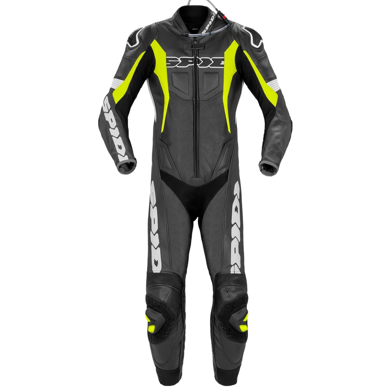 Spidi SPORT WARRIOR PERFORATED PRO egyrészes motoros versenyruha 52, (black/yellow fluo/white)