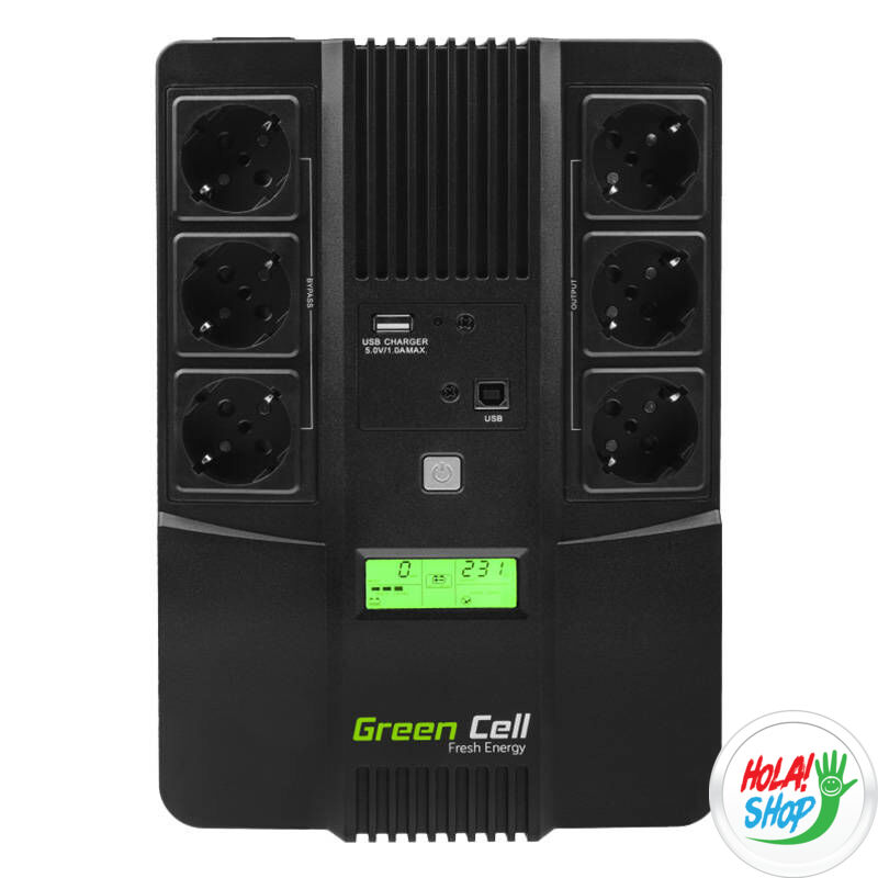 Green Cell AiO 800VA 480W Szünetmentes tápegység UPS