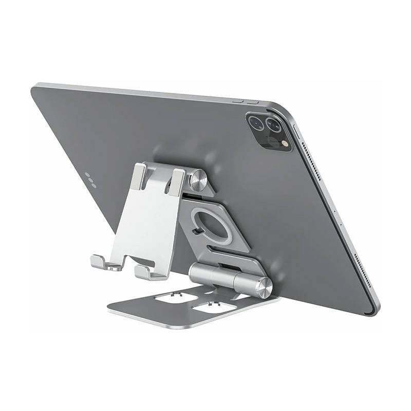 Foldable 3in1 stand for phone / tablet / smartwatch, Blitzwolf BW-TS4 (silver)
