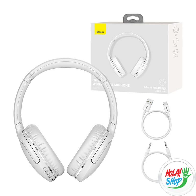 Baseus Encok D02 Pro, vezeték nélküli fejhallgató, fehér