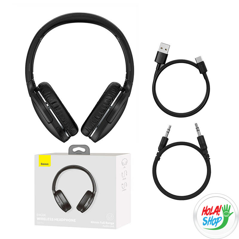Baseus Encok D02 Pro, vezeték nélküli fejhallgató, fekete