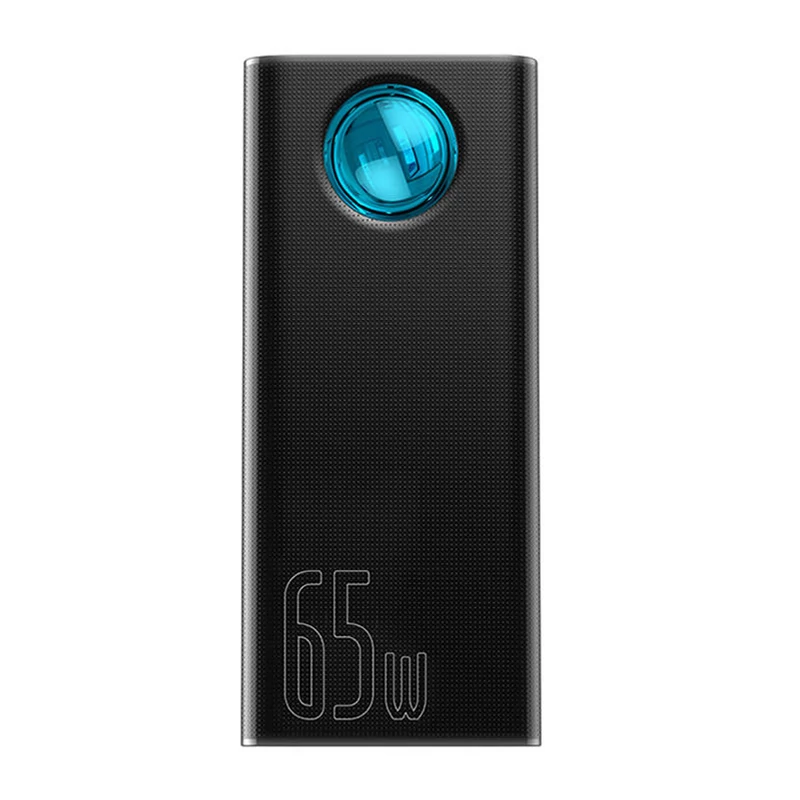 Baseus Amblight Powerbank 30000mAh, 4xUSB, USB-C, 65W (fekete)