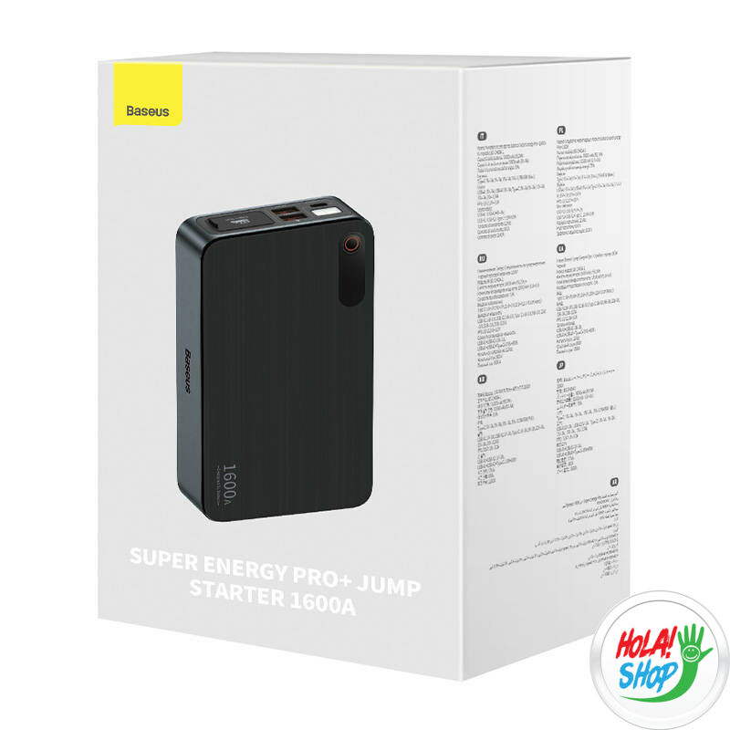 Baseus Super Energy PRO Car Jump Starter, 1600A, USB (fekete)