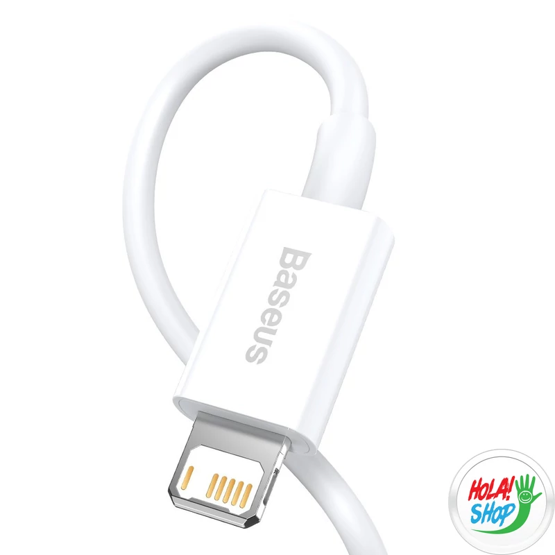 USB-kábel a Lightning Baseus Superior sorozathoz, 2,4A, 0,25 m (fehér)