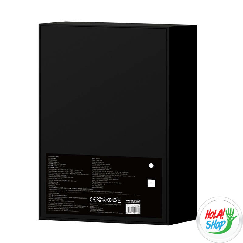 Powerbank Baseus Blade 20000mAh, 2xUSB + 2xUSB-C, 100W  (fekete)