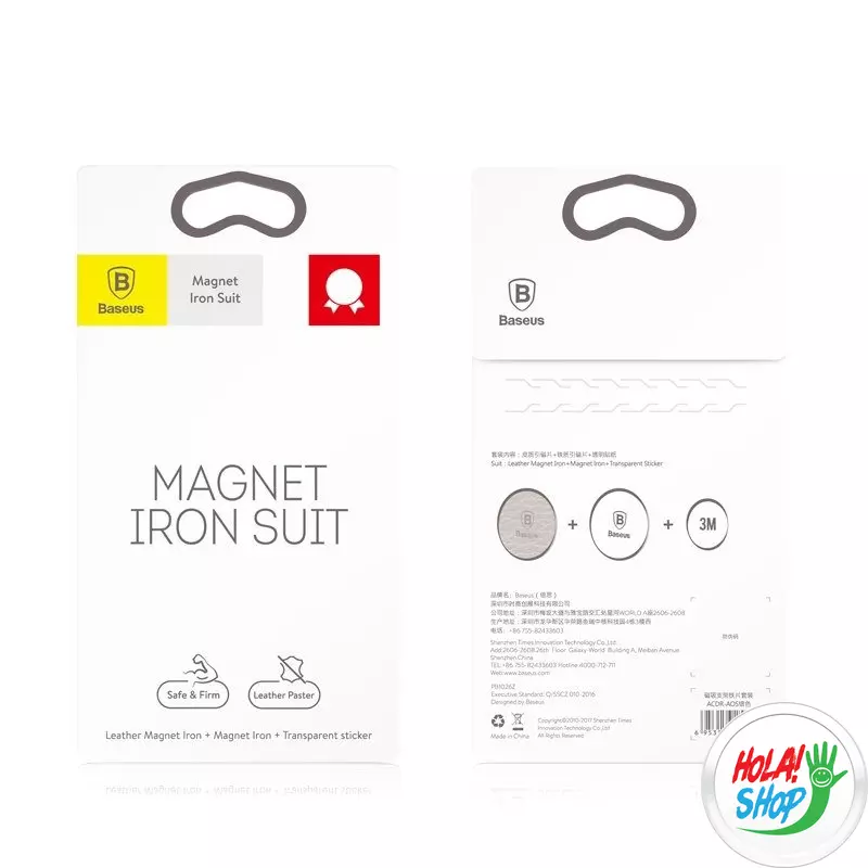 Magnet phone holder Baseus Iron Suit kit - black