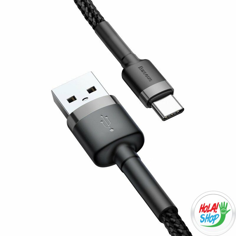 USB-USB-C kábel Baseus Cafule 3A 1m (szürke-fekete)