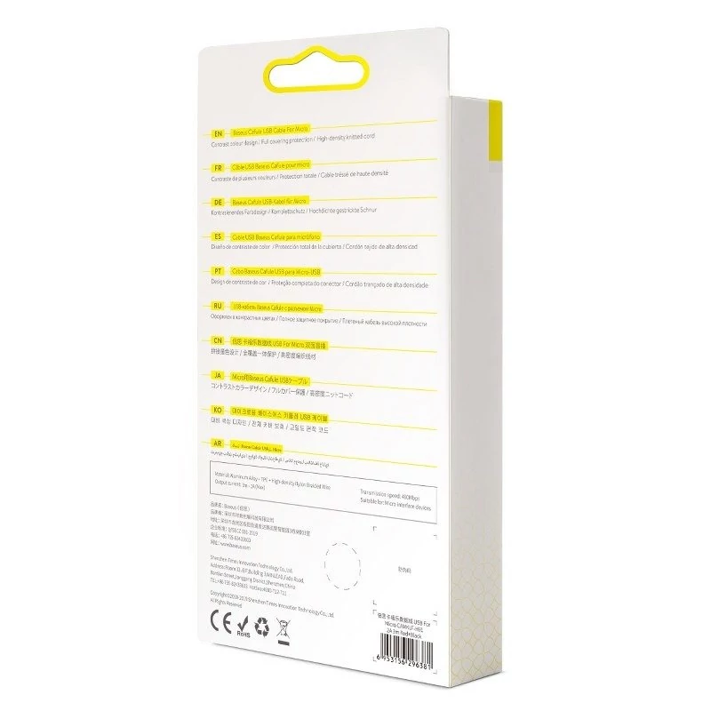 Baseus Cafule 2A 3 m USB-Micro USB kábel (fekete és piros)