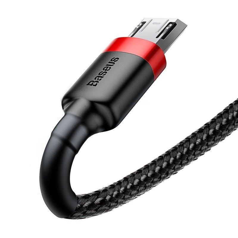 Baseus Cafule 2A 3 m USB-Micro USB kábel (fekete és piros)