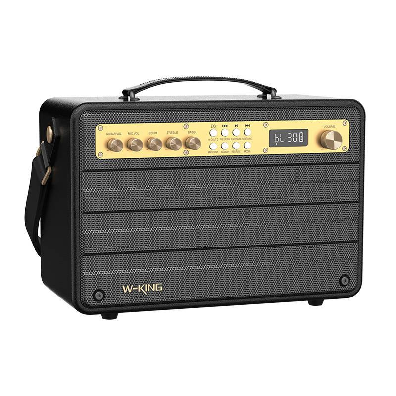 W-KING K6S 100W Wireless Bluetooth Speaker, hangszóró, mikrofon és távirányítóval, fekete
