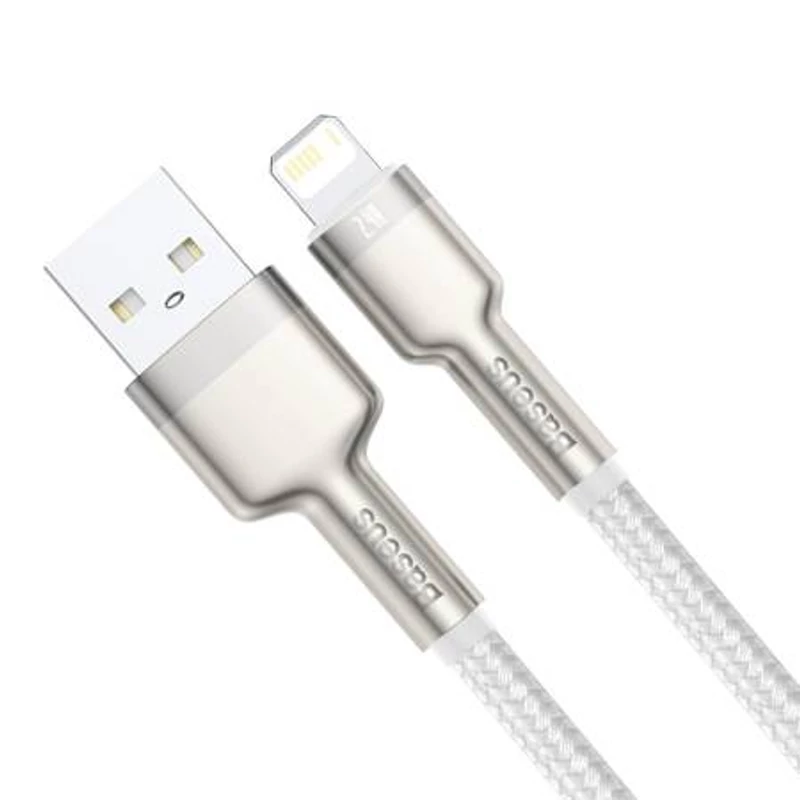 Cafule_USB_kábel_lightning_2.4A_2m_fehér