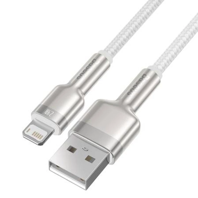 Cafule_USB_kábel_lightning_2.4A_2m_fehér