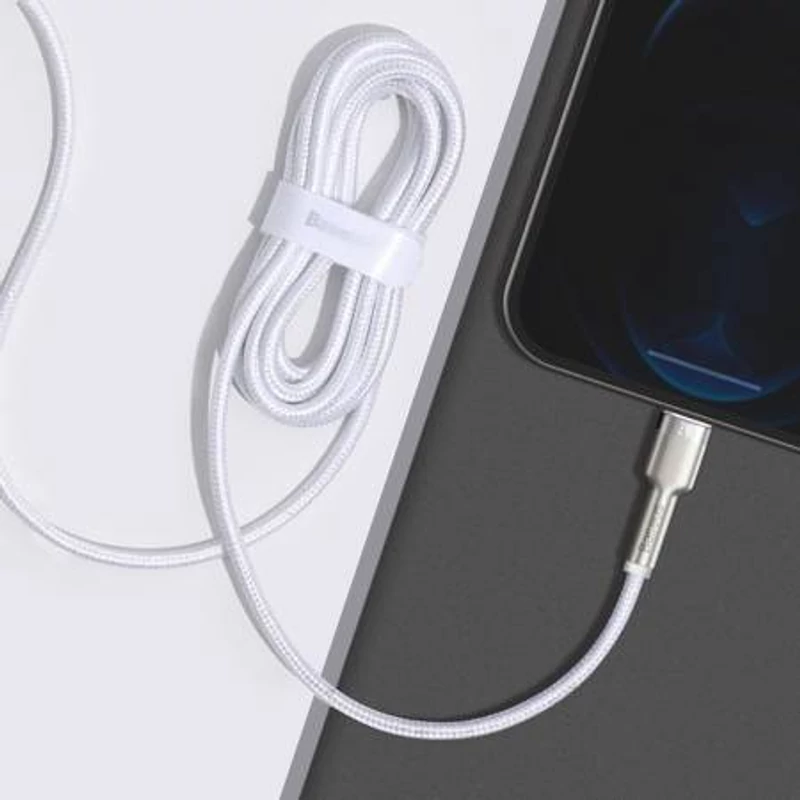 Cafule_USB_kábel_lightning_2.4A_2m_fehér