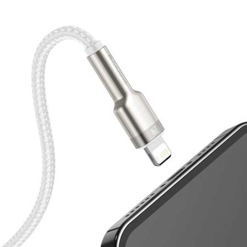 Cafule_USB_kábel_lightning_2.4A_2m_fehér