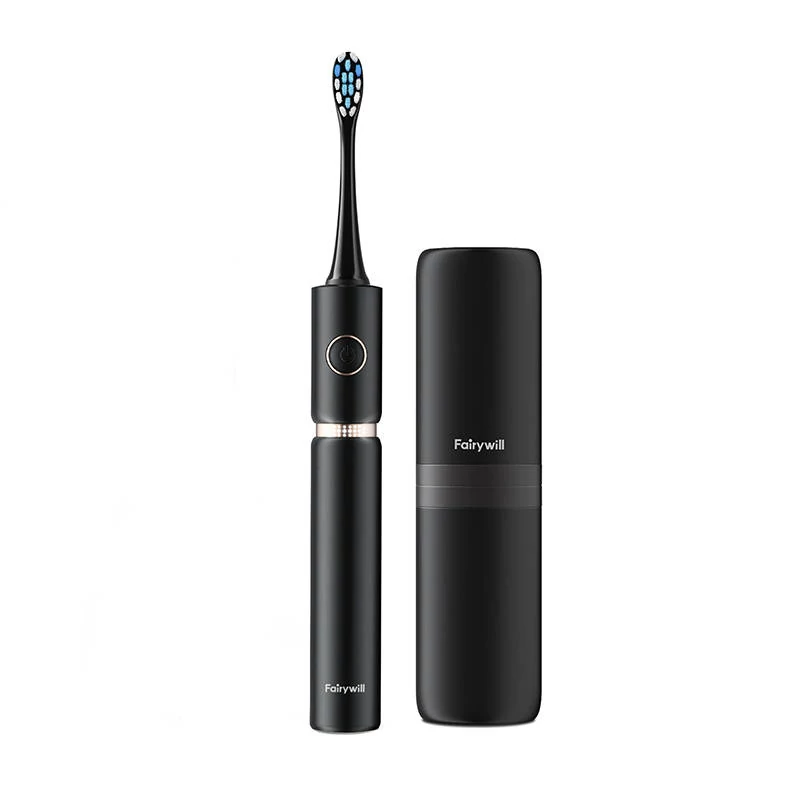 FairyWill sonic fogkefe fejkészlettel és tokkal, fekete FW-P11