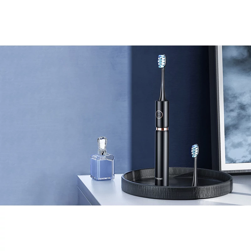 FairyWill sonic fogkefe fejkészlettel és tokkal, fekete FW-P11