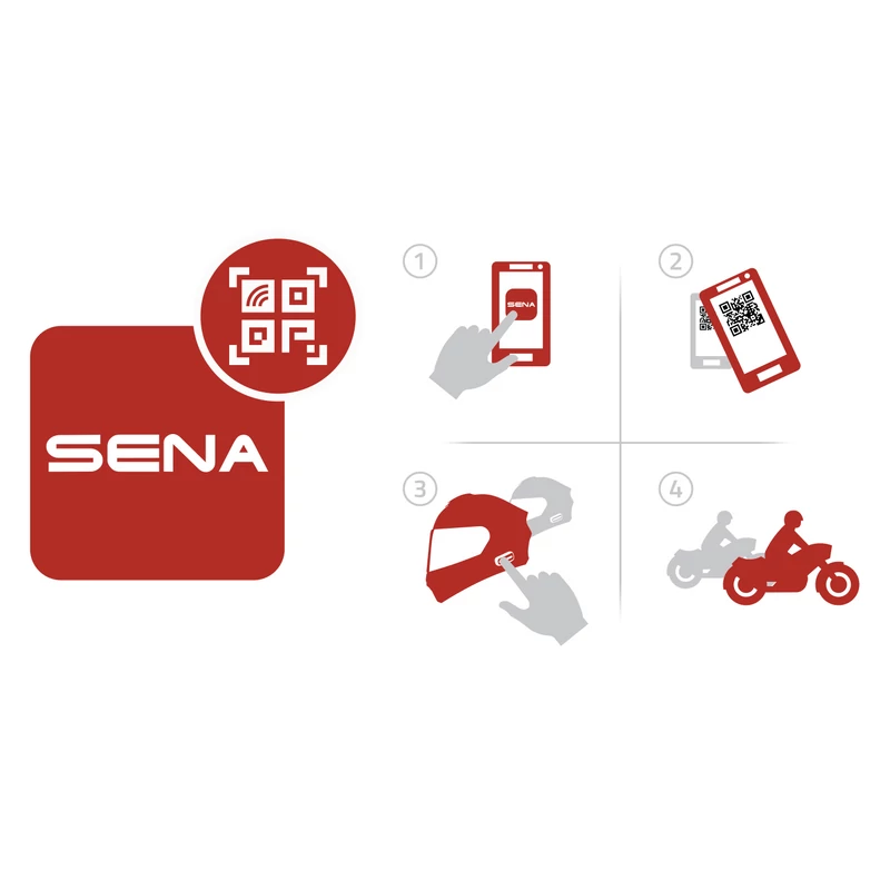Sena OUTRUSH R ECE (22.06) felnyitható állú bukósisak BT 5.1 kommunikációval Fehér
