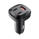 Acefast B3 autós töltő USB-A + 2 x Type C, QC4, PD66W, fekete